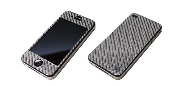 「SILVER CARBON PLATE for iPhone4/4S」グラファイト