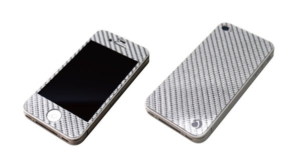 「SILVER CARBON PLATE for iPhone4/4S」シルバー