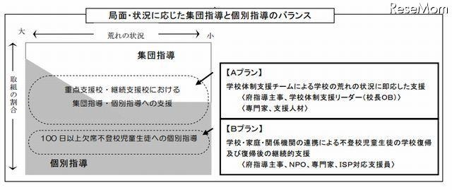 集団指導と個別指導のバランス（大阪府教育委員会）