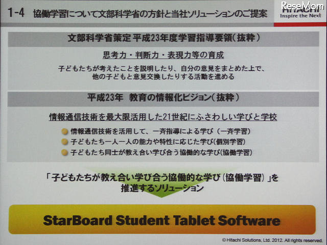 StarBoard Student Tablet Softwareの背景となった協働学習