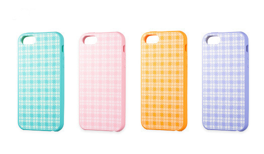 「SoftBank SELECTION チェックパターン シリコーンケース for iPhone 5」