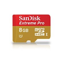 「サンディスク・エクストリーム・プロ microSDHC UHS-Iカード」8GBモデル