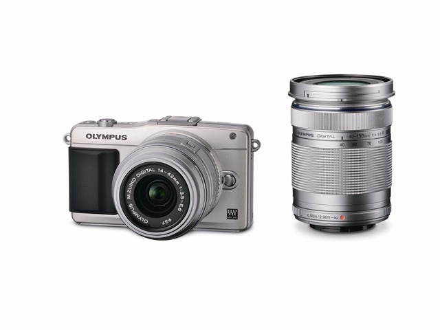 「OLYMPUS PEN mini E-PM2ダブルズームキット」シルバー