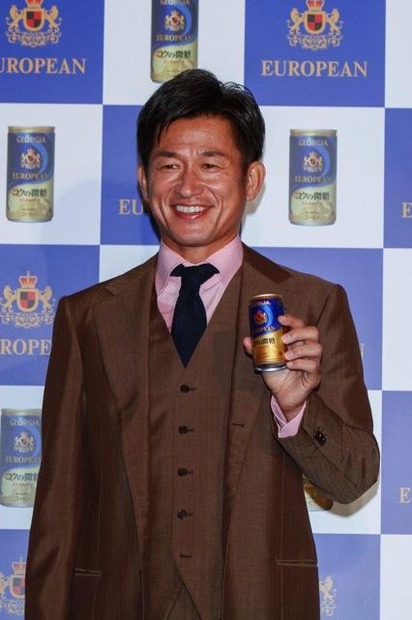 缶コーヒーのイベントに登場した三浦知良。フットサルも本気で取り組む
