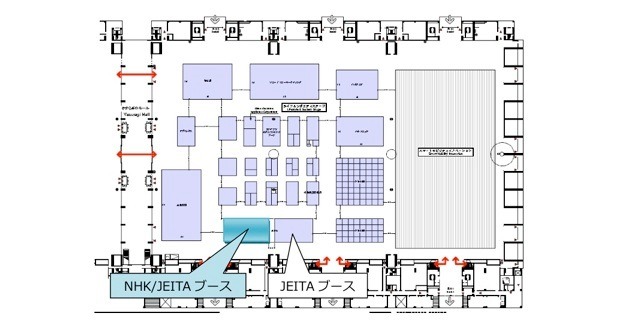 CEATEC 2012　HALL 1、2、3平面図　NHK/JEITAブース