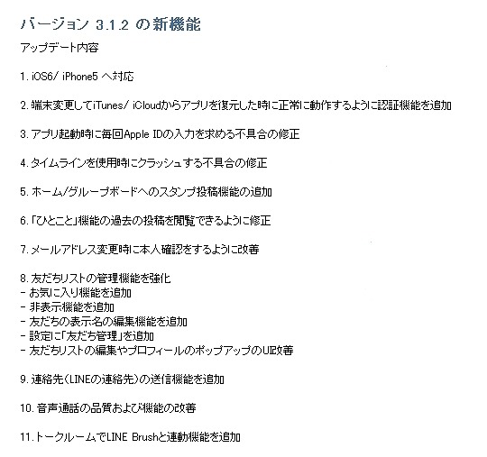 バージョン3.1.2の新機能