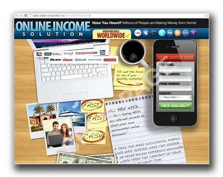 「Online Income Solutions」というWebサイト