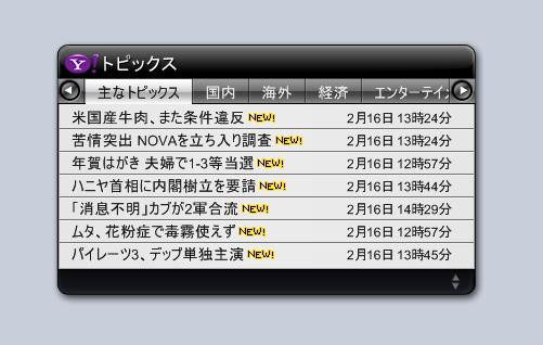 Yahoo!トピックスウィジェット