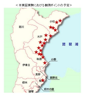 実証実験における観測ポイントの予定
