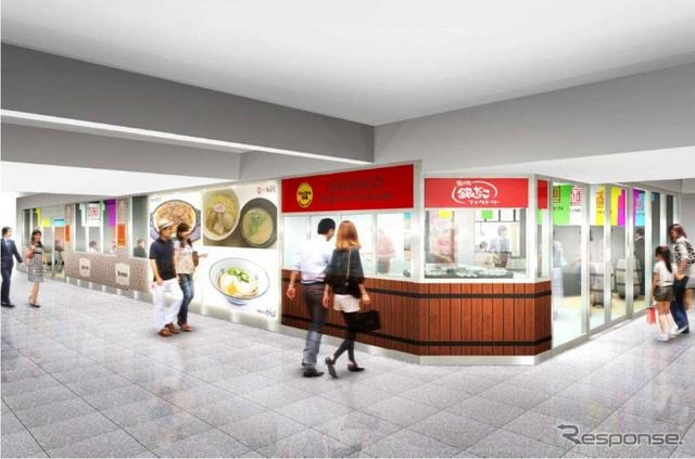 新たなエキナカフードコート「IKE麺KITCHEN」