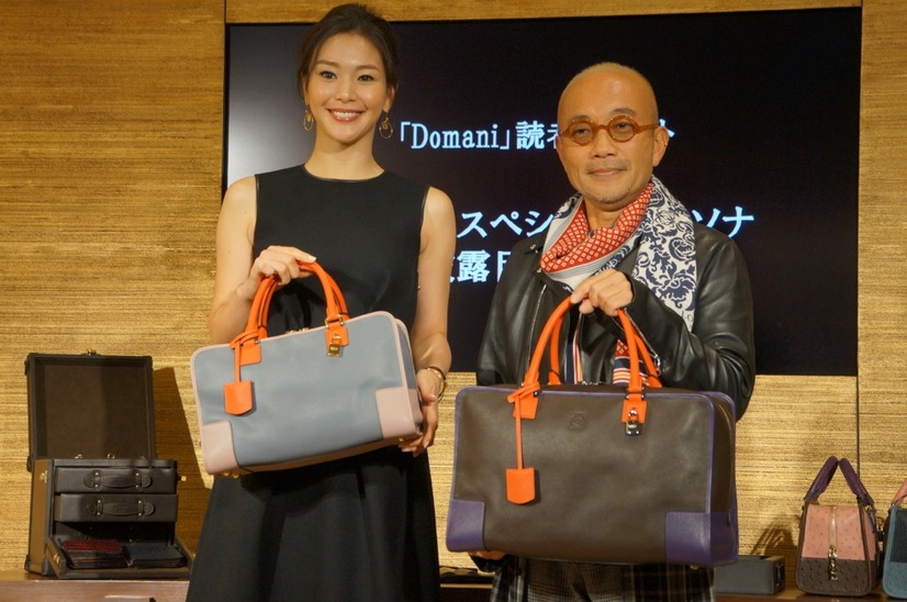 オレンジ色の取手がお揃いとなり、知花さん「気が合いますね」とニッコリ