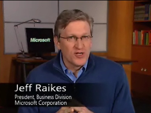 マイクロソフトのリリースページでは、Webcastによるジェフ・レイクス氏のビデオメッセージが見られる