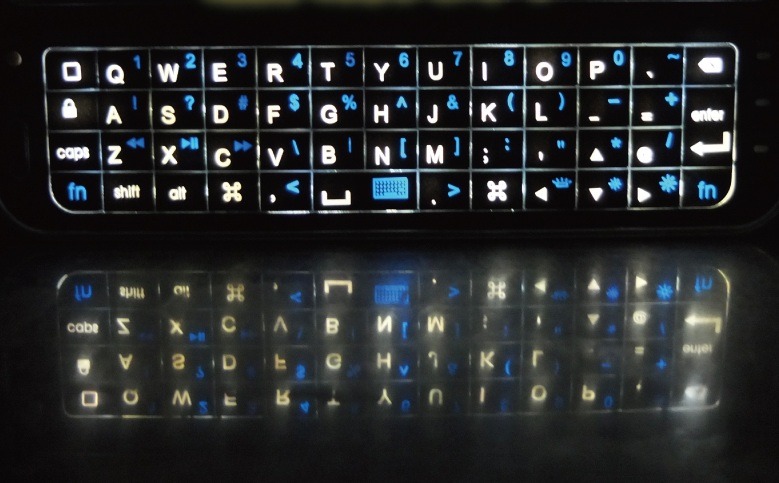 LEDバックライトで光るキーボード