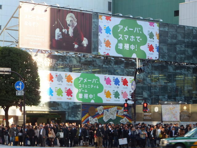 渋谷駅にAmeba増殖中！