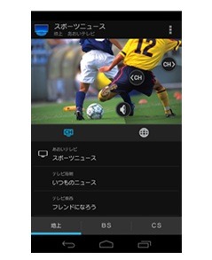 スマートフォン/タブレットでのテレビ視聴のイメージ