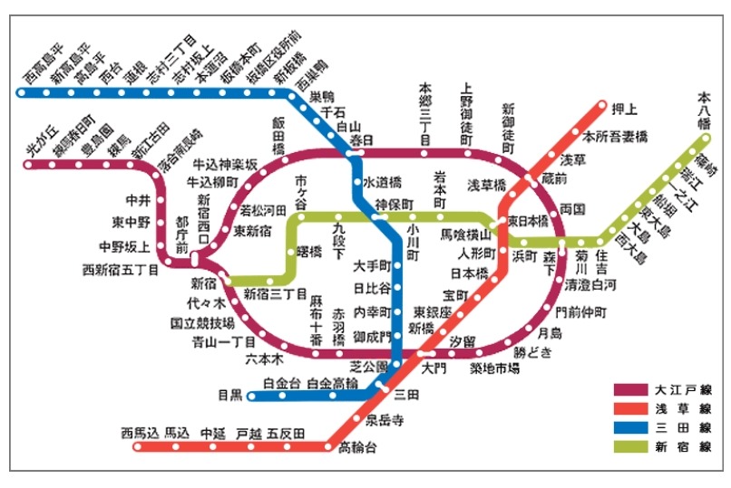 都営地下鉄路線図