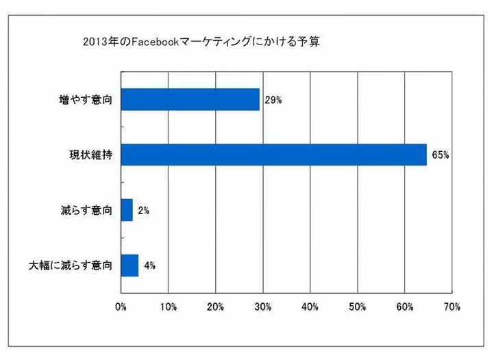 2013年のFacebookマーケティングにかける予算