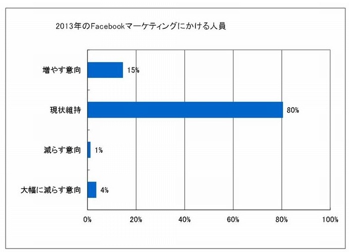 2013年のFacebookマーケティングにかける人員