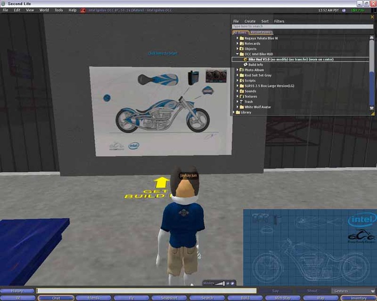 インテルOCCバイクのHUD