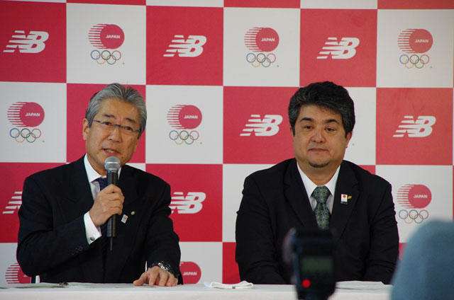 JOC会長 竹田恒和氏とニューバランス代表取締役社長 冨田智夫氏