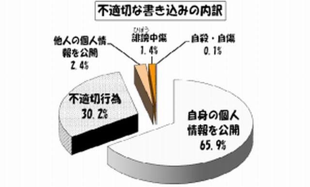 不適切な書込みの内訳