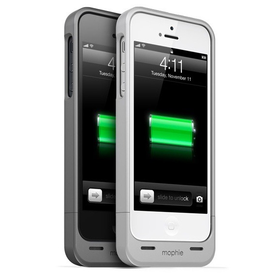 「mophie juice pack helium for iPhone 5」装着イメージ（iPhone 5は別売）