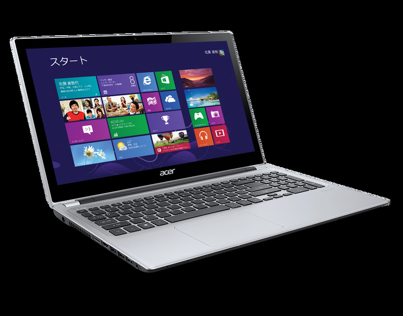 Windows 8搭載、10点マルチタッチ対応の15.6型ノートPC「V5-571P/531P」シリーズ。筐体は共通する