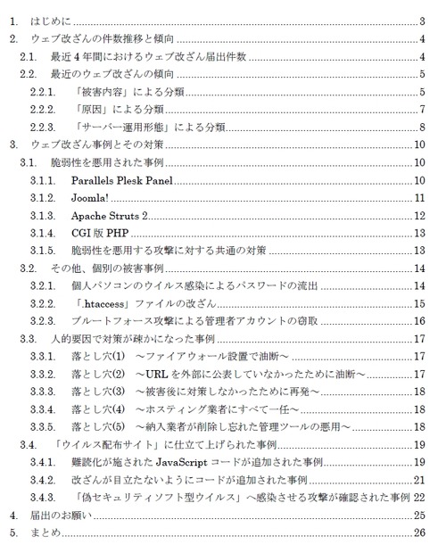 「IPAテクニカルウォッチ」目次