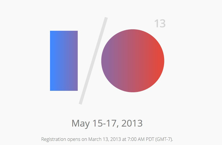 Google I/O受付の告知ページが登場