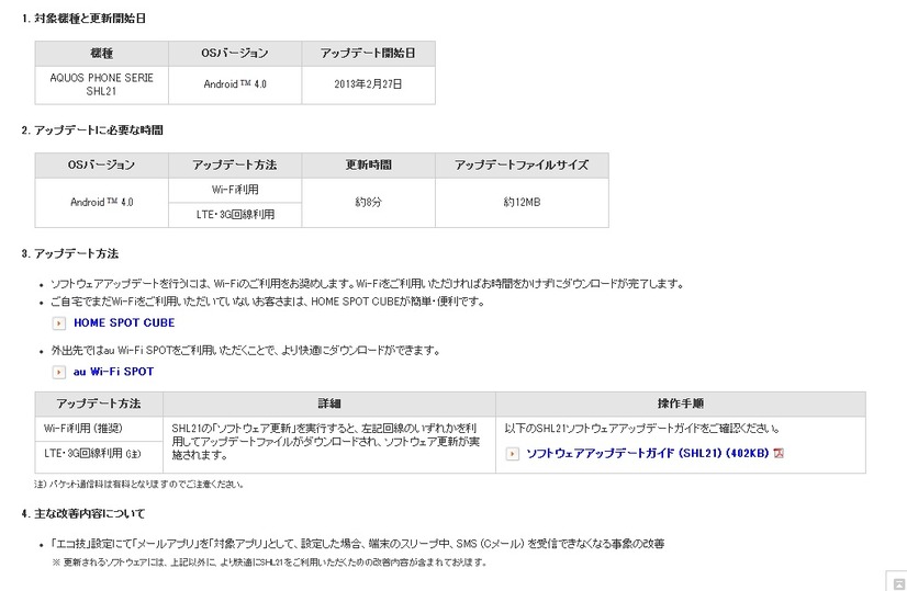 KDDIからのお知らせ