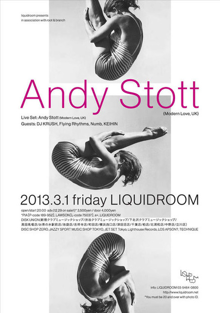 liquidroom presents in association with root &amp; branch Andy Stott (Modern Love, UK)