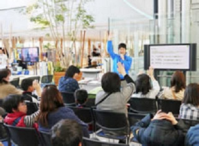 自転車安全教室の様子（昨年）