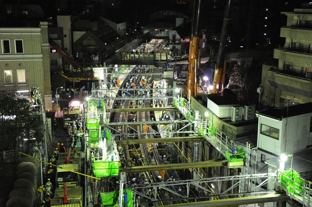 東横線渋谷-代官山間の地下化切替工事（代官山）