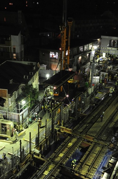 東横線渋谷-代官山間の地下化切替工事（代官山）