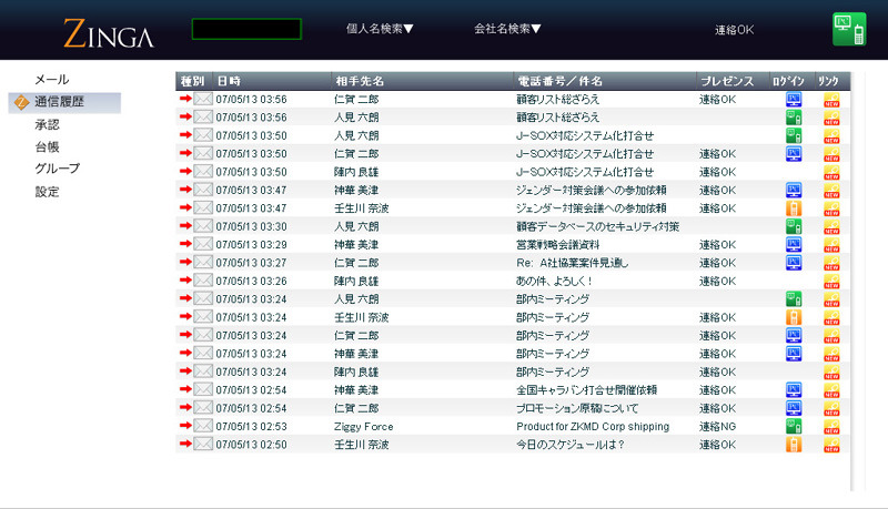 　ZINGAは14日、ビジネスパーソン向けのセキュアなコンタクト情報管理ツール「Zinga」を15日10時より開始すると発表した。合わせて、ZINGAは5月末日をメドに日本ベリサインの資本を34％受け入れ、事業提携してゆくと発表した。