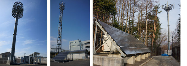 東京都・神奈川県・山梨県に設置されたグリーン基地局のフィールド試験局