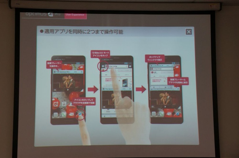 LGエレクトロニクス・ジャパンが開催した『docomo NEXT series Optimus G Pro L-04E』の製品説明会