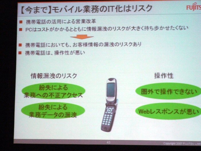 【今まで】モバイル業務のIT化はリスク