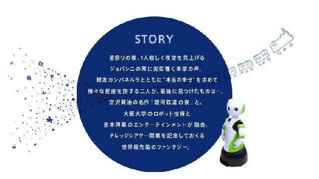 大阪大学と吉本興業のロボット演劇「銀河鉄道の夜」5/2-12