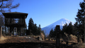 西湖南部から望む富士山