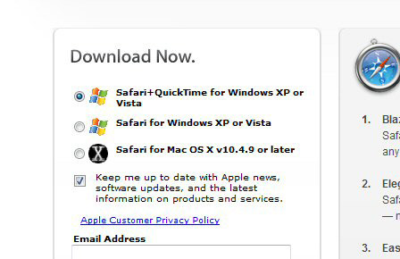 Windows XP、Windows Vista版のダウンロードも開始