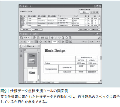 図9：仕様データ点検支援ツールの画面例