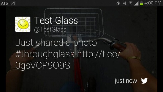 Google Glassでの画像＆ツイート共有