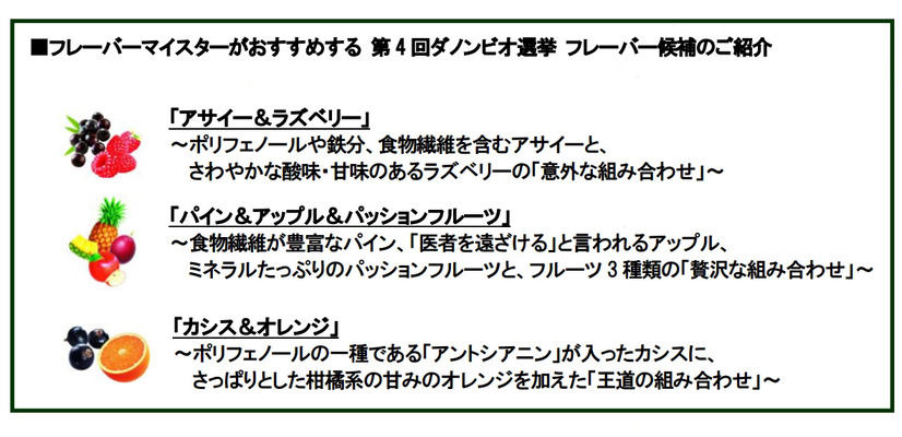 フレーバー候補