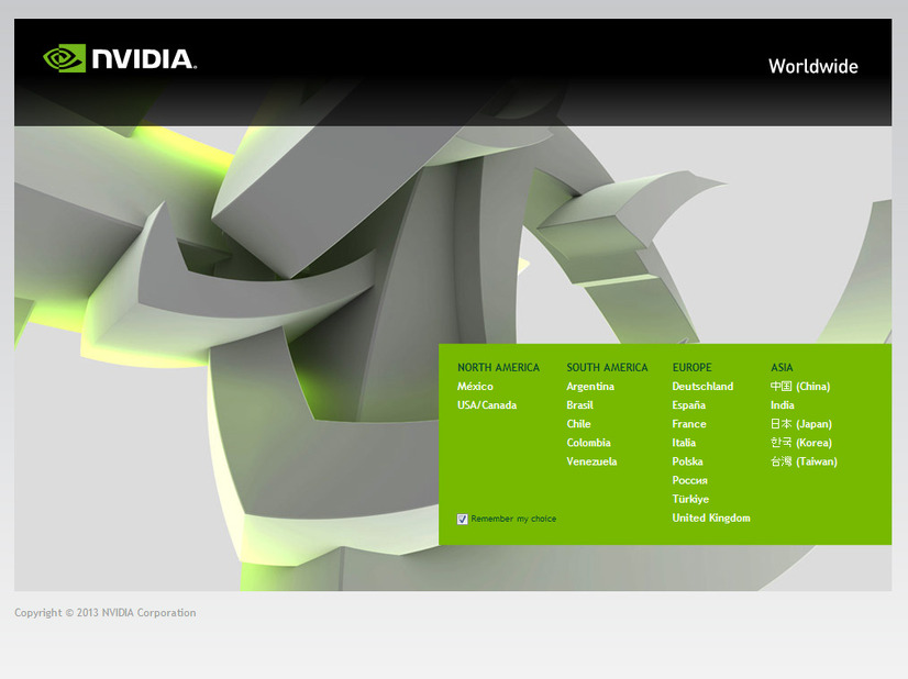 NVIDIAホームページ
