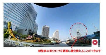 「動くパノラマフォト」で撮影したパノラマ写真のサンプル
