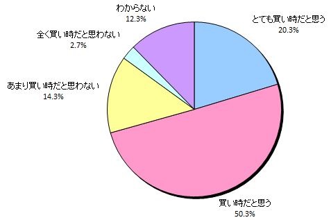 今が住宅の買いときだと思いますか？（N=300）