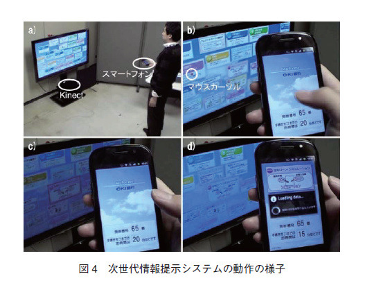 図4　次世代情報提示システムの動作の様子
