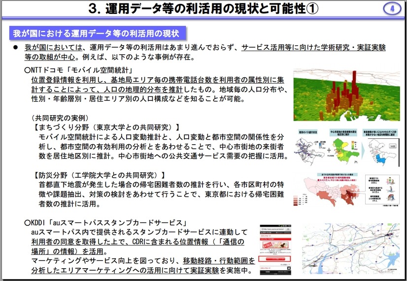 運用データ等の利活用の現状と可能性（「報告書」概要より）