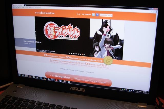 こちらが「dアニメストア」の画面